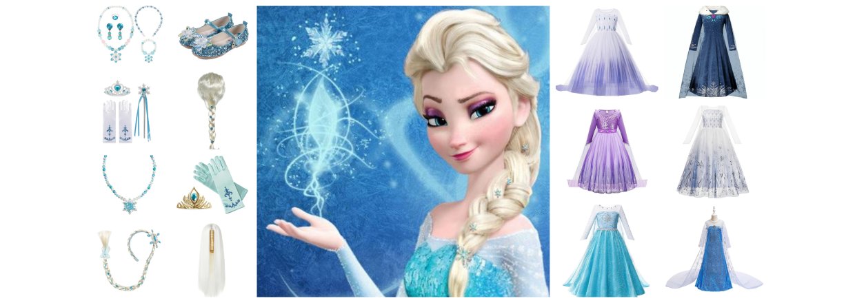 Kæmpe Udvalg af Elsa Kjoler og Accessories