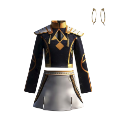 Demon Hunters Zoey GOLDEN PREMIUM kostume med �reringe