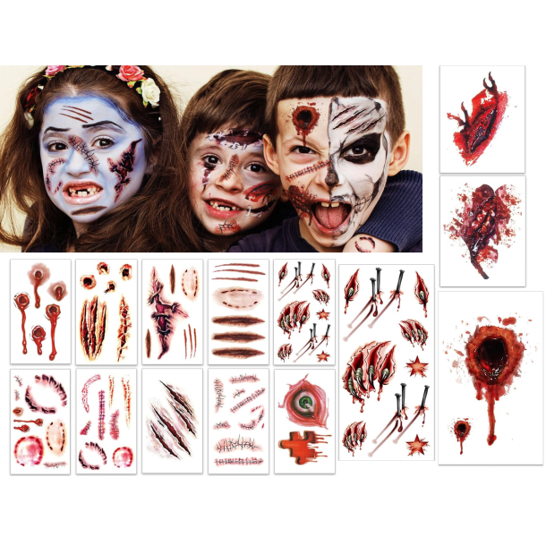 Halloween S�r Tattoo Sticker S�t 