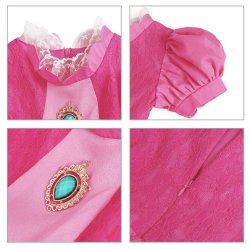 Peach kjole med tilbehr