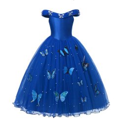 Spekulerer jeg er enig Niende Askepot kjole mørkeblå - Prinsessekjoler/udklædning - Prinsessens.dk