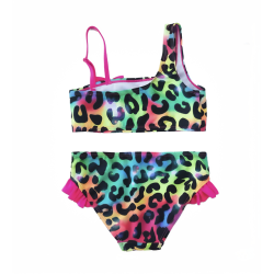 Bikini med neon dyreprint