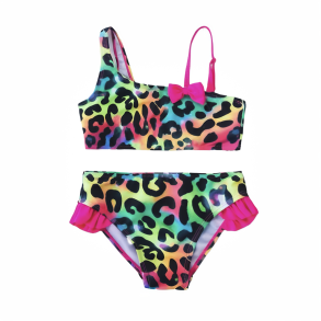 Bikini med neon dyreprint