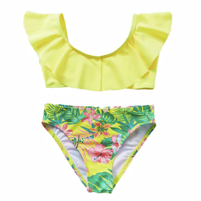 Bikini med palmeprint
