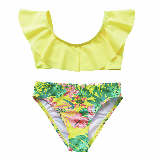 Bikini med palmeprint