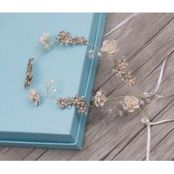 Blomsterranke Vintage Lille Cremefarvet