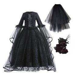 Draculas Brud kjole med tilbehr