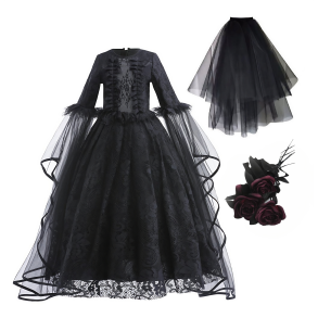 Draculas Brud kjole med tilbehr