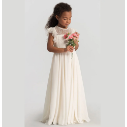 Festkjole Chantilly cremehvid