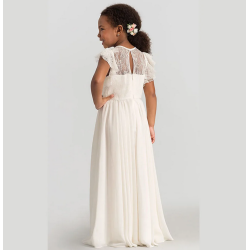 Festkjole Chantilly cremehvid
