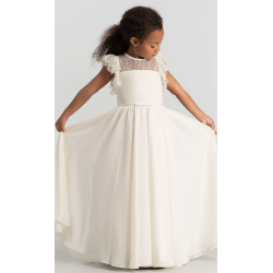 Festkjole Chantilly cremehvid