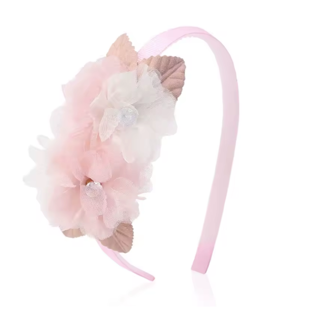  H�rb�jle med silkeblomster st�vet rosa