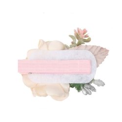 H�rclip med silkeblomster rosa/creme