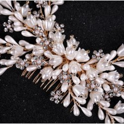 H�rkam Cluster med perler og krystaller