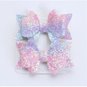 Hrklemmer med glittersljfer multi