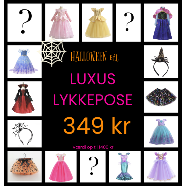 LUXUS Lykkepose Halloween edt. vrdi minimum 1000 kr og op til 1400kr