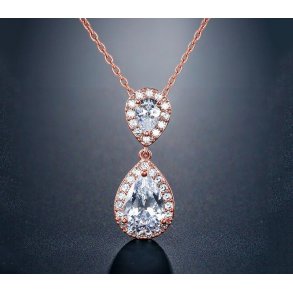 Halskde Madeleine Rosaguld