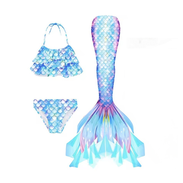 Havfruehale s�t Sl�rhale aquabl� - UDEN MONOFINNE 