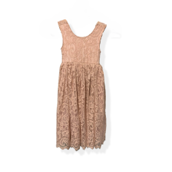  Lang helblonde kjole salmon rose