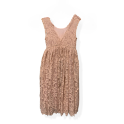  Lang helblonde kjole salmon rose