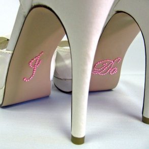 I Do Krystal Stickers hot pink