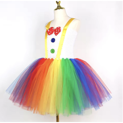 Klovne-kjole med tilbehr 