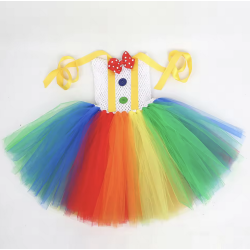 Klovne-kjole med tilbehr 