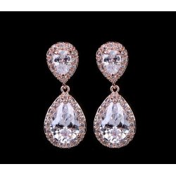 Krystal �reringe Madeleine Rosa Guld