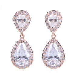 Krystal �reringe Madeleine Rosa Guld