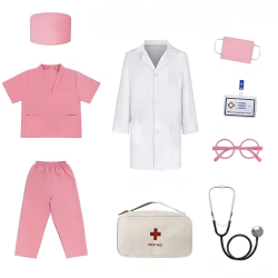 L�gekostume med tilbeh�r