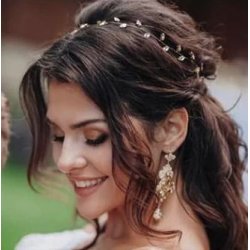 Lille Krystalb�nd til h�ret Guld