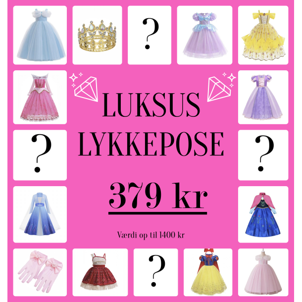 LUKSUS Lykkepose v�rdi op til 1400kr - leveres start uge 25