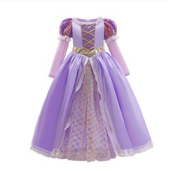 Luksus Rapunzel kjole med lange rmer