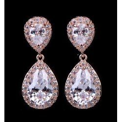 Krystal �reringe Madeleine Rosa Guld