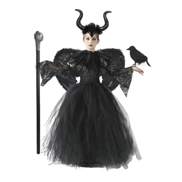 Maleficent kjole inkl. tilbehr