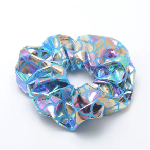 Metallic havfruescrunchie regnbue