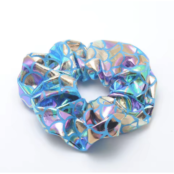 Metallic havfruescrunchie regnbue
