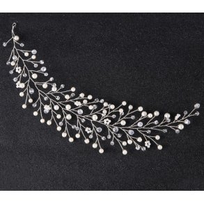 Perle/Krystalbnd til kort hr Slv