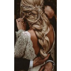 Perle/Krystalb�nd til langt h�r