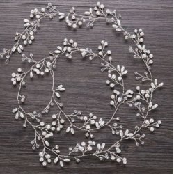 Perle/Krystalb�nd til langt h�r