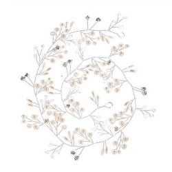 Perle/Krystalb�nd til mellemlangt h�r S�lv