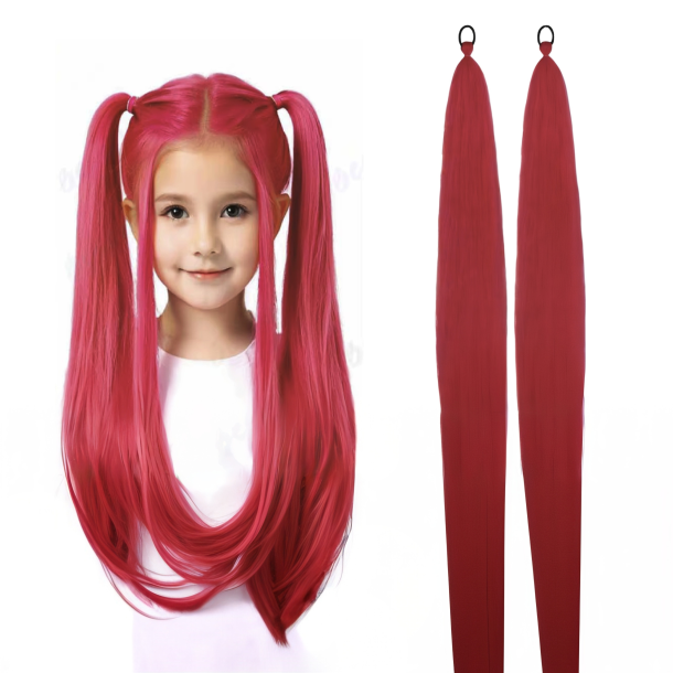 Pink h�r extensions/rottehaler 