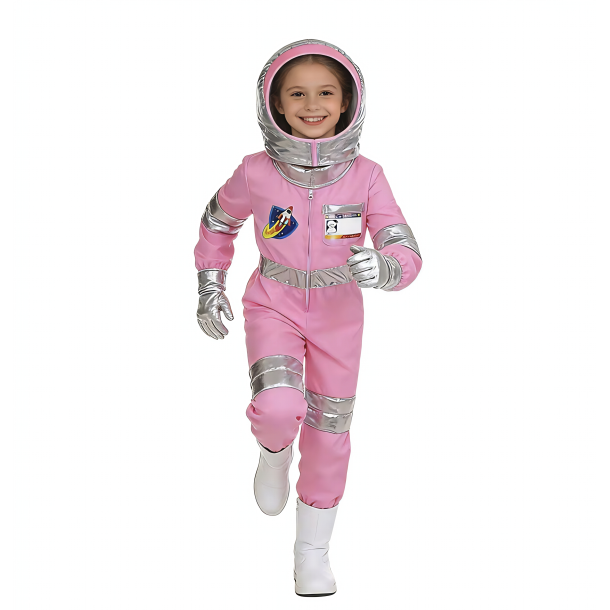 Pink Astronaut kostume med tilbeh�r
