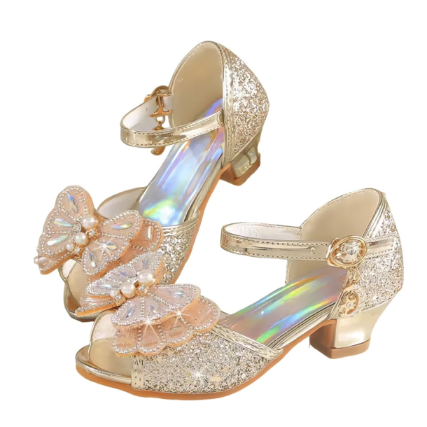 Papillon sko guld - OBS til levering i uge 14/15