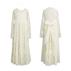 Blondekjole med lange �rmer Rose Ivory - UDG�R sidste stk p� lager