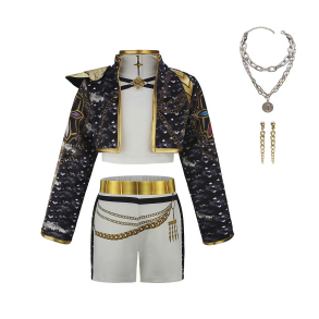 Demon Hunters Rumi GOLDEN PREMIUM kostume med smykker