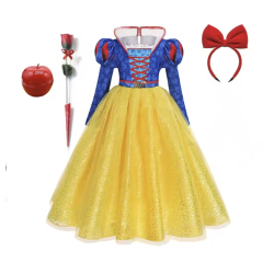 Snehvide kjole 2025 inkl. tilbehr