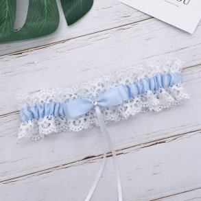 Strmpebnd med lyseblt bnd 