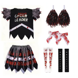 Zombie Cheerleader kostume inkl. tilbeh�r - OBS Forudbestilling til levering medio/ultimo september