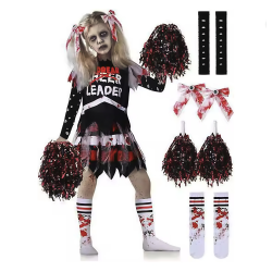 Zombie Cheerleader kostume inkl. tilbeh�r - OBS Forudbestilling til levering medio/ultimo september